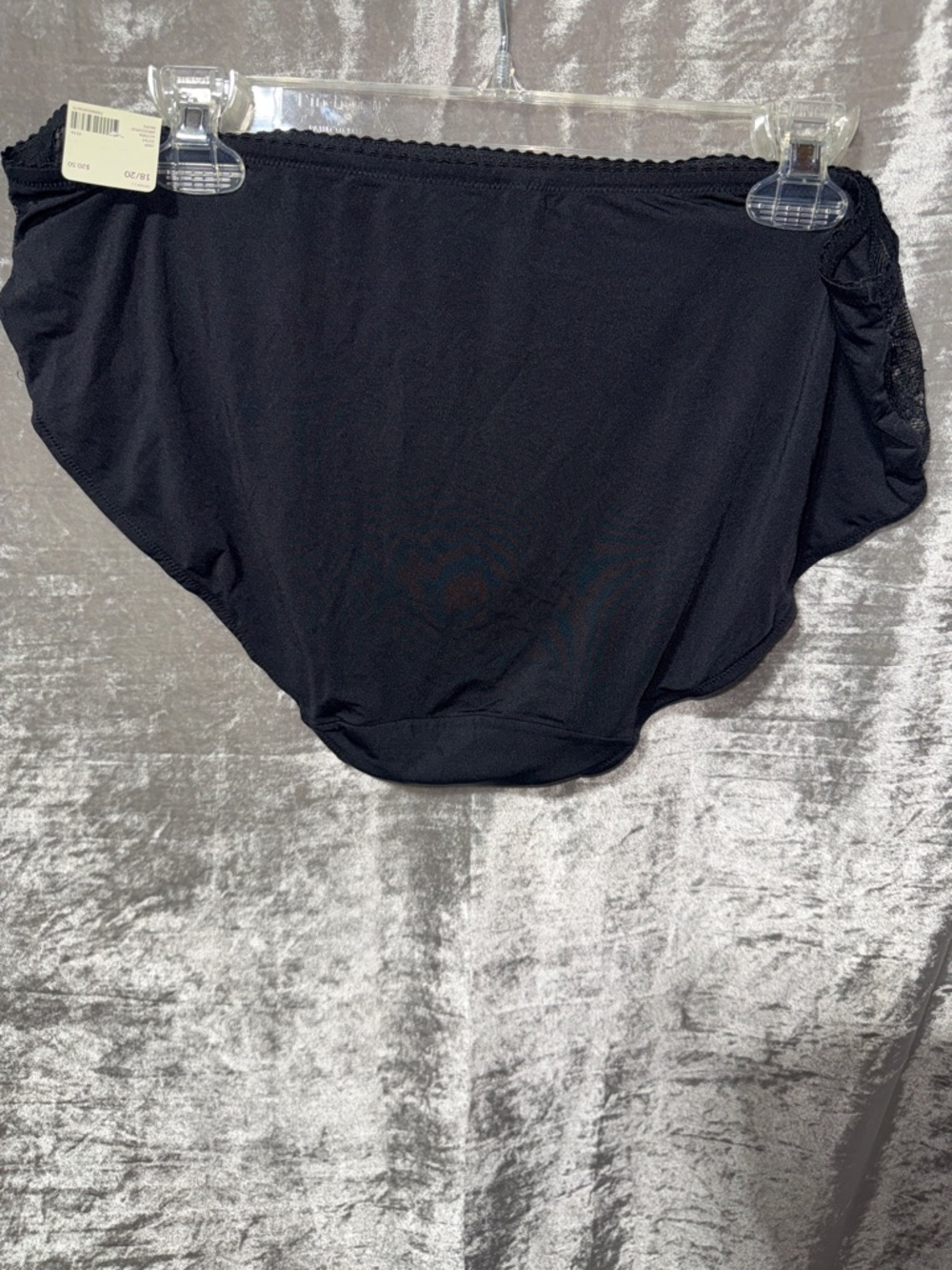 Cacique Black High-Waist Briefs with Gold Detail - Picture 5 of 5